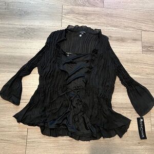 Notions black whimsygoth layered top